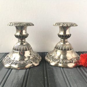 Orante Silver Candle Holders